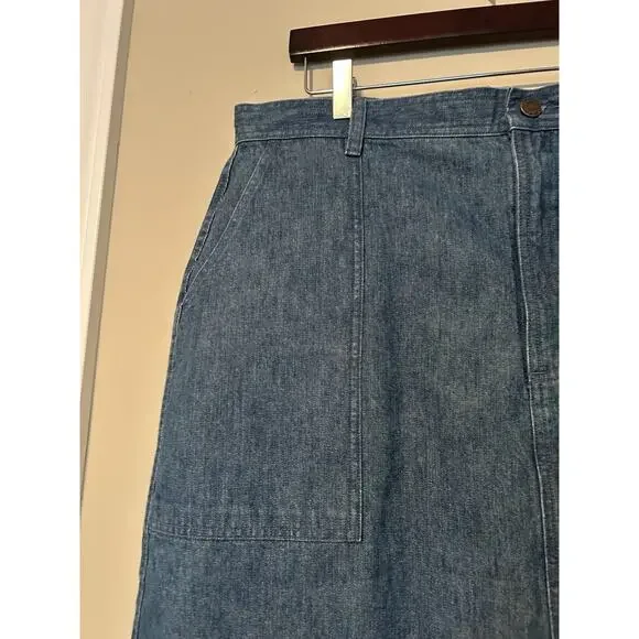 Cabelas Casual Long Denim Skirt Womens 20R - Picture 2 of 9